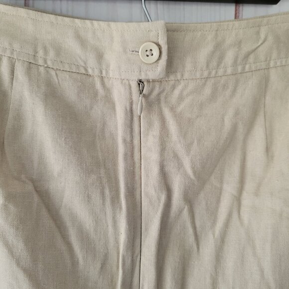 Dressbarn Linen Blend Midi Skirt, Women’s 12, Khaki, Lightweight, Flowy, Boho - Picture 3 of 6